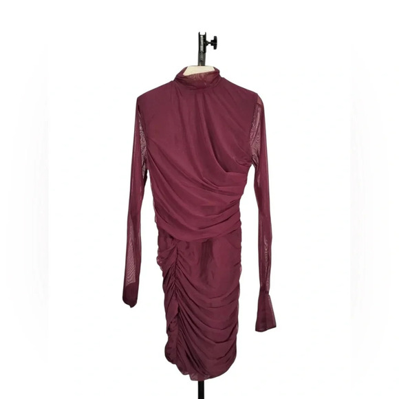 HOUSE OF CB 'Lucasta' Mulberry Gathered Mini Dress/Size M - Picture 5 of 7